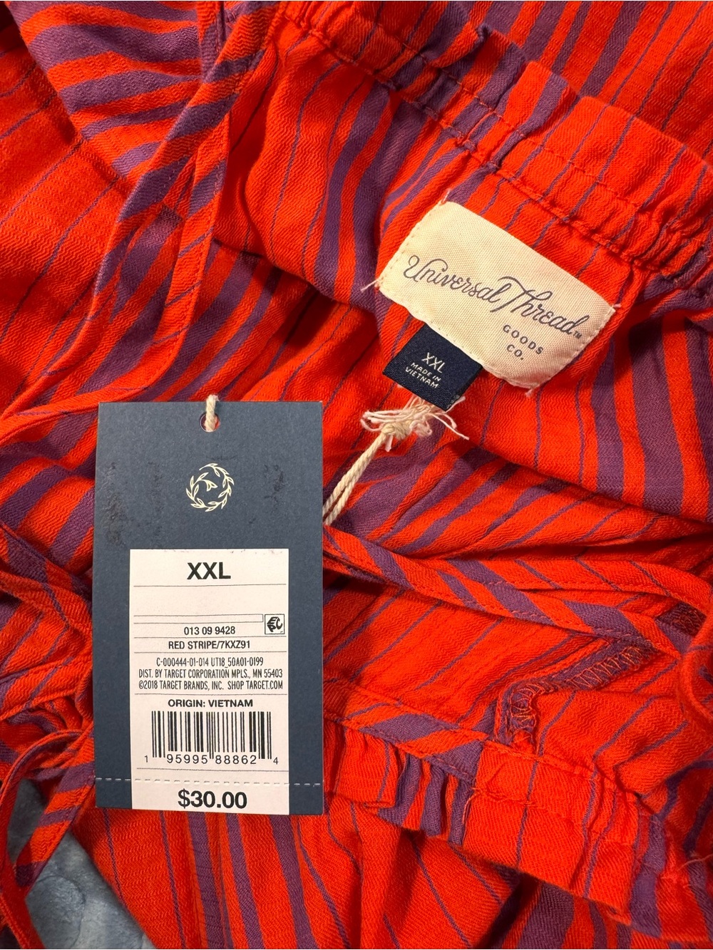 Red Striped Spaghetti Strap Sundress XXL - Picture 6 of 6